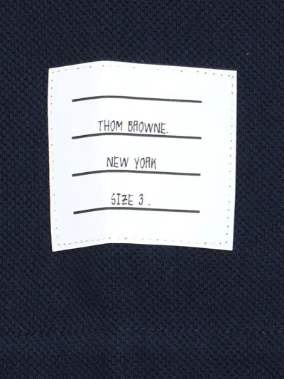 Thom Browne Crew Neck Cotton T-shirt With Distinctive Logo