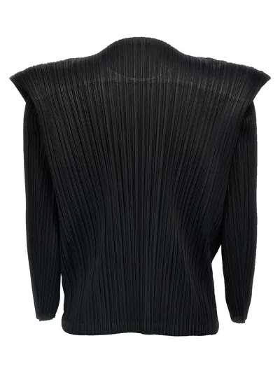 Issey Miyake Womens Black September Long-sleeve Knitted Top