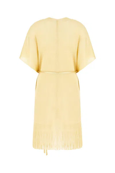 Sundek Crochet Fringe Beach Robe In Yellow