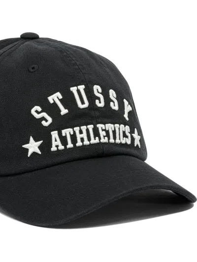 Stussy Embroidered-logo Baseball Cap In Black