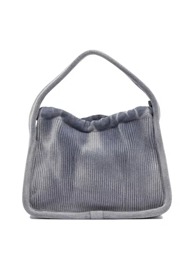 Alexander Wang Borsa A Mano Ryan Piccola In Velluto A Coste Avio Donna In Blue