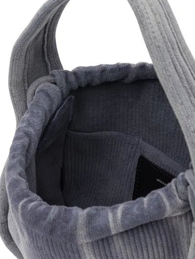 Alexander Wang Borsa A Mano Ryan Piccola In Velluto A Coste Avio Donna In Blue