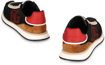 Dolce & Gabbana Canvas And Suede Sneakers In Multi