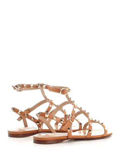 Valentino Rockstud Sandals Beige
