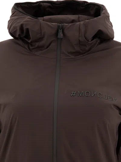 Moncler Mietres Zip-up Windbreaker Jacket In Brown