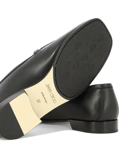 Jimmy Choo Tilda Leather Loafers In Black