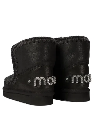 Mou Eskimo 18 Ankle Boots In Black In Black