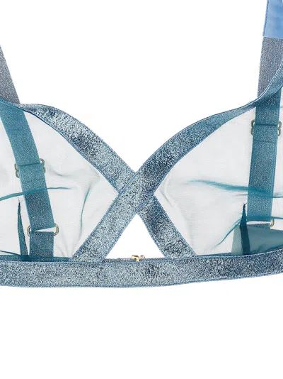 Tom Ford Iridescent Sable Tulle Top Underwear And Body Light Blue