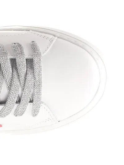 Philippe Model Low Top Leather Sneakers With Contrast Heel Tab