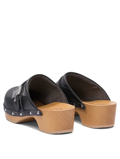 Scholl Pescura Clog 50 Blk&honey Ltre50mm Heeled Shoes Black