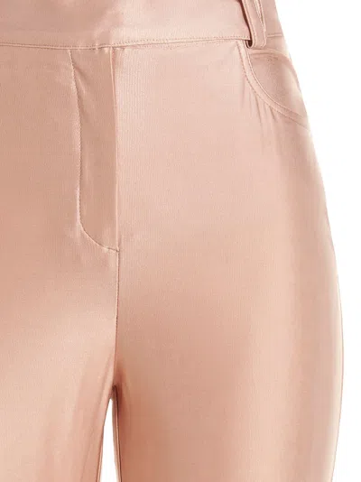 Alexandre Vauthier Pink Shiny Stretch Pants In Pink