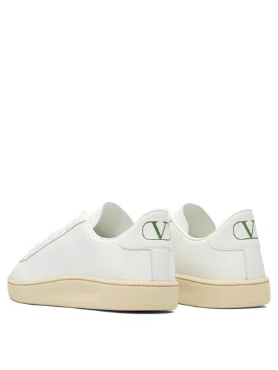 Valentino Royco Low-top Leather Sneakers With Italian Sizing