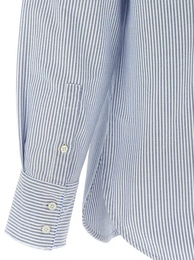 Golden Goose Striped Embroidered Shirt With Collared Cuffs