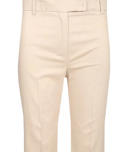 S Max Mara Skinny Satin Trousers Beige