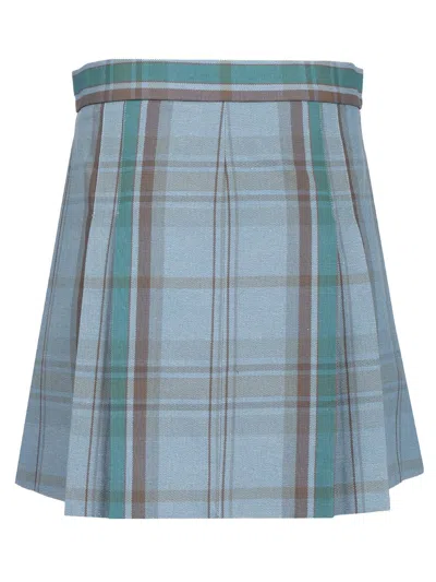 Vivienne Westwood High-waisted Plaid Pleated Skirt With Asymmetric Hem