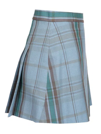 Vivienne Westwood High-waisted Plaid Pleated Skirt With Asymmetric Hem