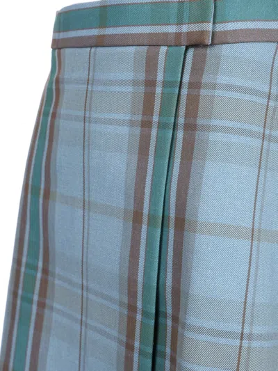 Vivienne Westwood High-waisted Plaid Pleated Skirt With Asymmetric Hem