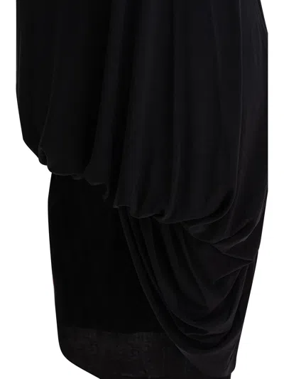 Jacquemus Draped Sleeveless Peplum Dress With Asymmetrical Hem