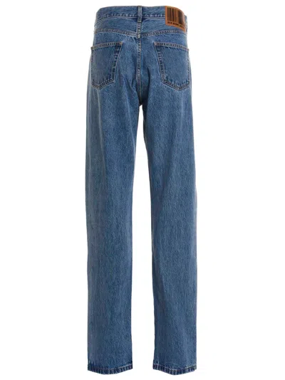 Vtmnts Straight Leg Denim Trousers With Contrast Stitching In Blue