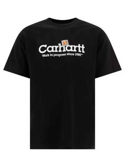 Carhartt Label Script Print T-shirt In Black