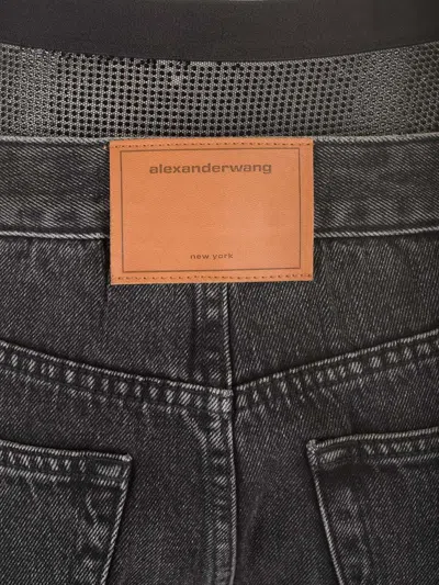 Alexander Wang Slit Hem Prestyle Hotfix Mesh Undie Jeans
