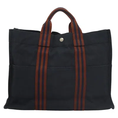 Pre-owned Hermes Hermès Toto Navy Canvas Tote Bag ()