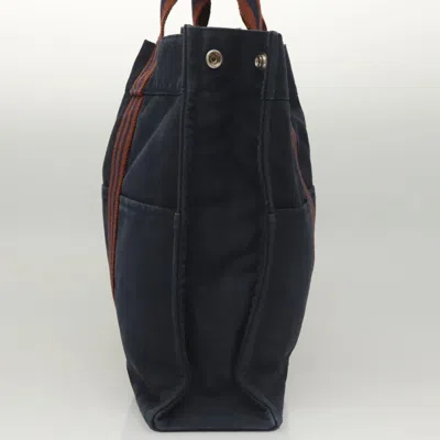 Pre-owned Hermes Hermès Toto Navy Canvas Tote Bag ()