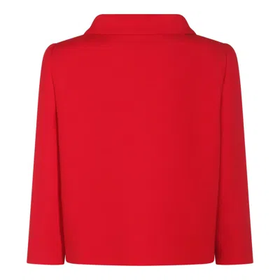 Valentino Womens Paris Heart-button Relaxed-fit Wool And Silk Jacket In Red