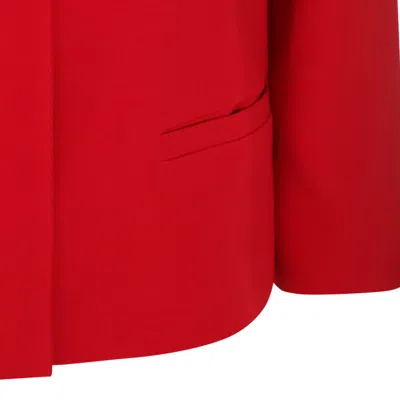Valentino Womens Paris Heart-button Relaxed-fit Wool And Silk Jacket In Red
