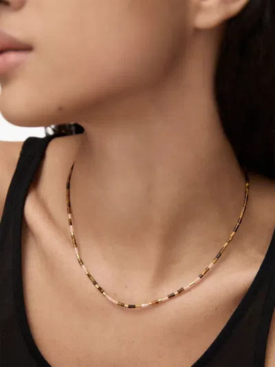 Monica Vinader Womens Brown Delphi Gemstone 18ct Yellow Gold Vermeil And Tiger Eyes Beaded Necklac In Brown