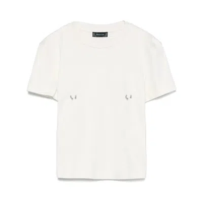 Mugler Woman T-shirt White Size Xs Cotton In White