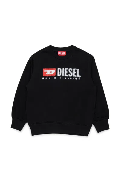 Diesel Sweatshirt In Distressed-optik