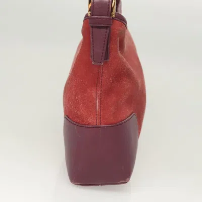 Pre-owned Loewe Anagram Red Suede Shoulder Bag ()
