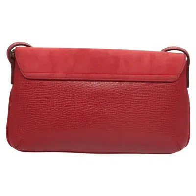 Pre-owned Loewe Goya Red Suede Shoulder Bag ()