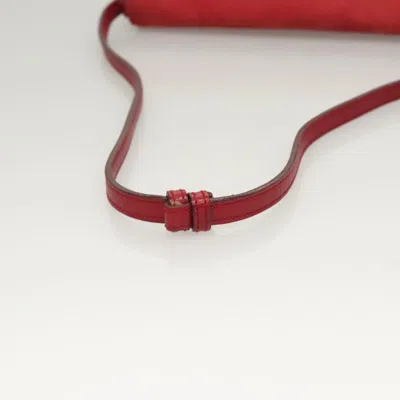 Pre-owned Loewe Goya Red Suede Shoulder Bag ()
