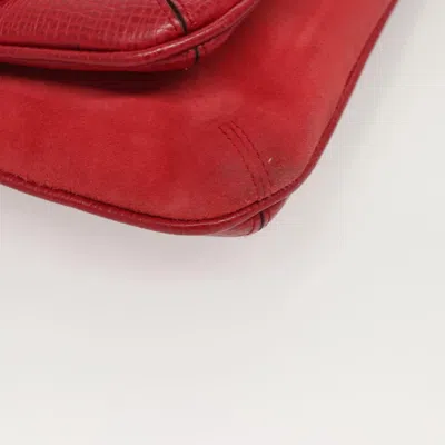 Pre-owned Loewe Goya Red Suede Shoulder Bag ()