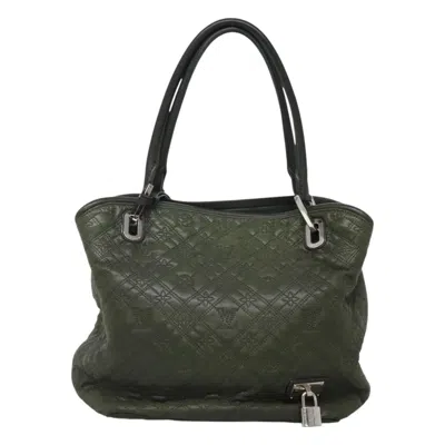 Pre-owned Louis Vuitton Antia Lilia Green Leather Tote Bag ()