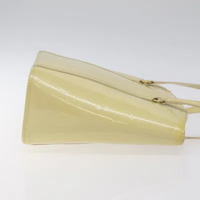 Pre-owned Louis Vuitton Avalon Beige Patent Leather Tote Bag ()