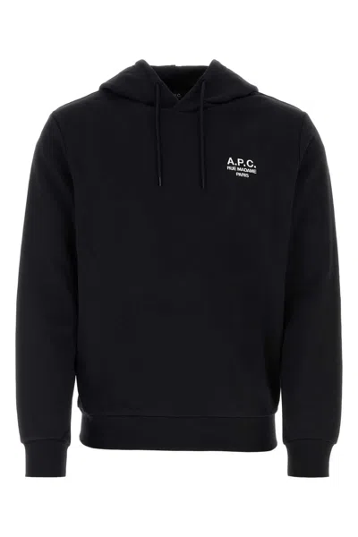 Apc A.p.c. Hoodie Standard Rue Madame Gots In Black