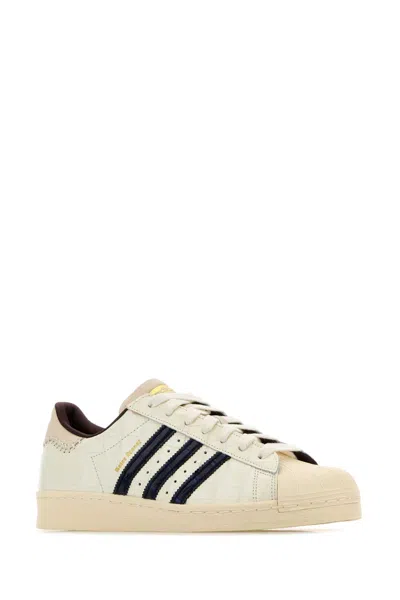 Adidas Originals Crocodile-effect Three-stripe Trainers In Neutral