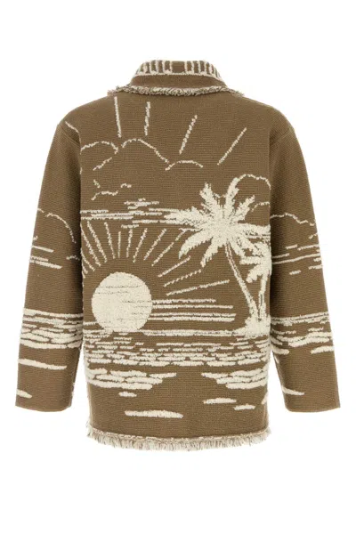 Alanui Embroidered Silk Blend Cardigan In Multi