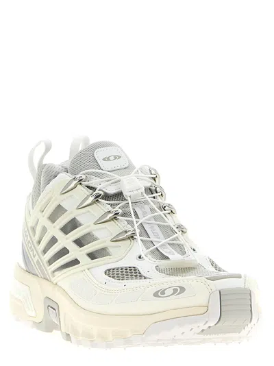Salomon Breathable Mesh Sneakers With Durable Rubber Sole In White