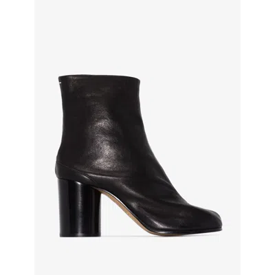 Maison Margiela Tabi Ankle Boots With Unique Tabi Toe Design And Block Heel In Black