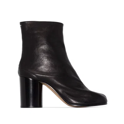 Maison Margiela Tabi Ankle Boots With Unique Tabi Toe Design And Block Heel In Black