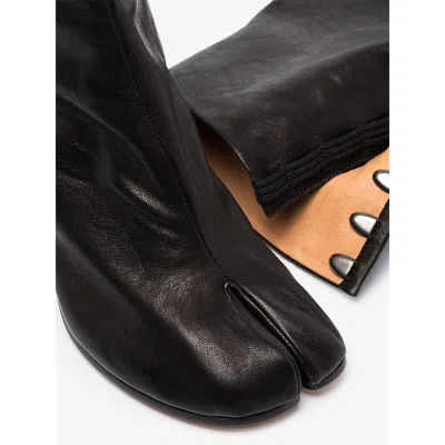 Maison Margiela Tabi Ankle Boots With Unique Tabi Toe Design And Block Heel In Black