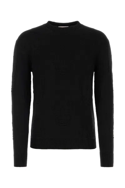 Alexander Mcqueen Alexander Mc Queen Skull Knitted Cotton Jumper In Black