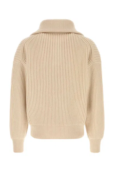 Alexander Mcqueen S Mcqueen Funnel-neck Chunky-knit Wool And Cashmere Jumper In Nude