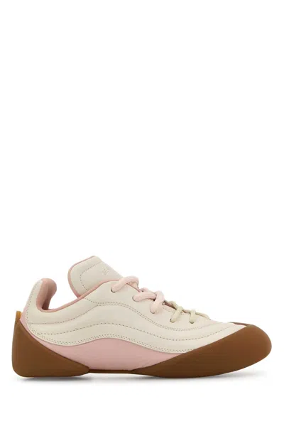 Alexander Mcqueen Two Tone Leather Flexion Sneakers In Multi