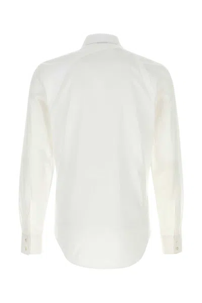 Alexander Mcqueen Men White Poplin Shirt, M Luxury Shirts For Men Darveys In White
