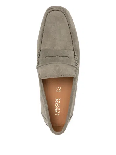 Geox Kosmopolis Suede Loafers In Neutral